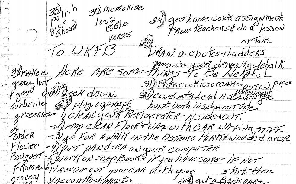 Listener Mail: 45 Handwritten Suggestions for Stay at Home Time