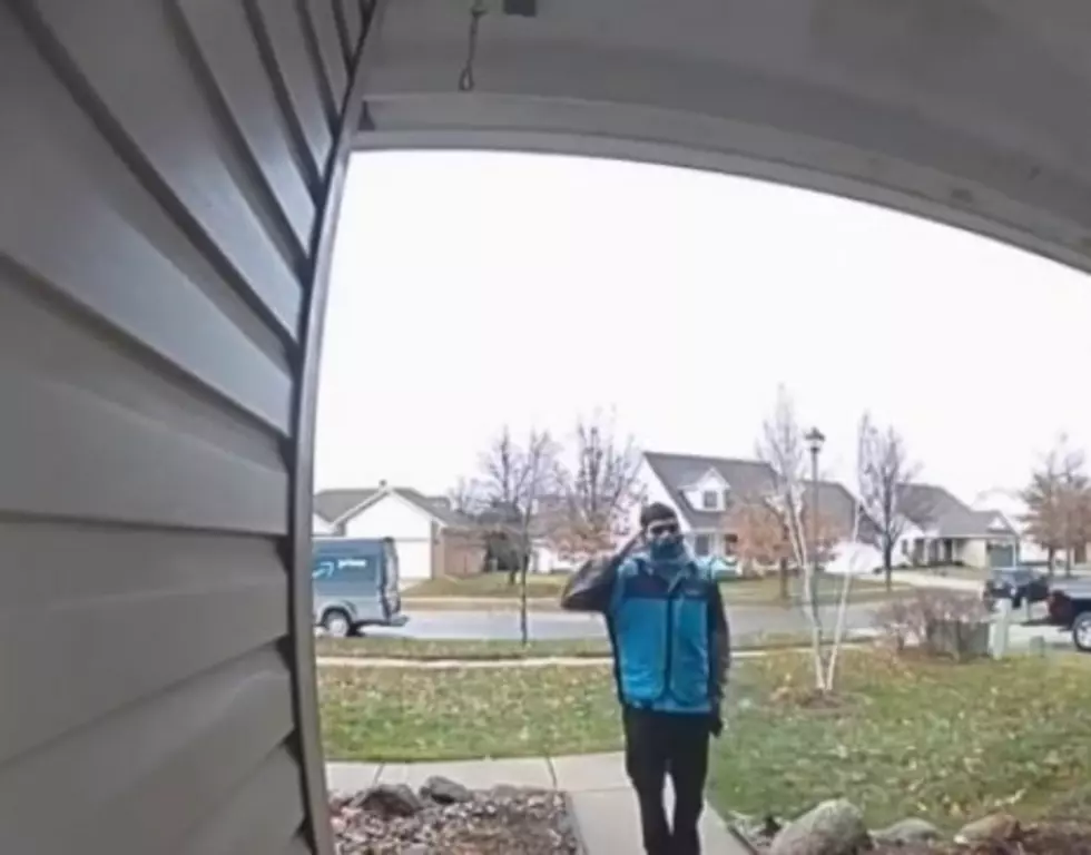 VIDEO: Amazon Driver Delivers Package, Then A Salute To National Guard Home