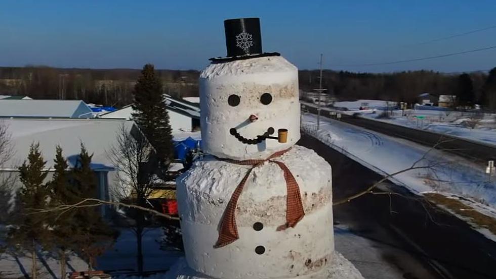 Wisconsin Family's 40' Tall Giant Snowman Owns the Midwest Winter