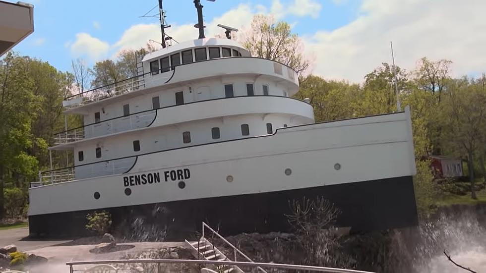 Not Your Typical Houseboat, The Benson Ford Rests on Ohio Island