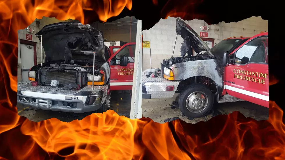 Constantine Fire Department Responds to Fire Truck Fire at Own Firehouse