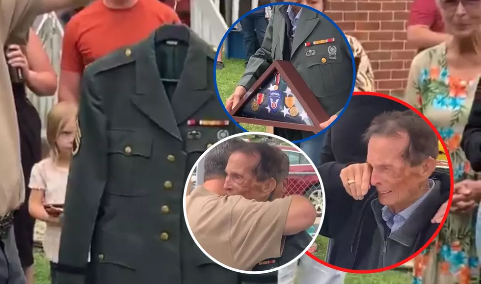 Tearful Gifting of a New Air Force Jacket To A Michigan WWII Vet