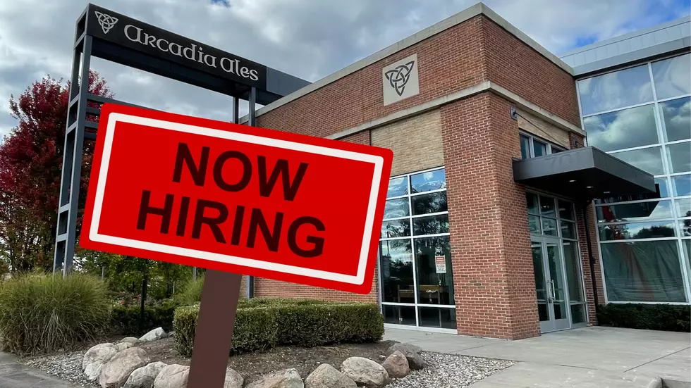 'Now Hiring' Sign Posted at Arcadia Ales Building in Kalamazoo