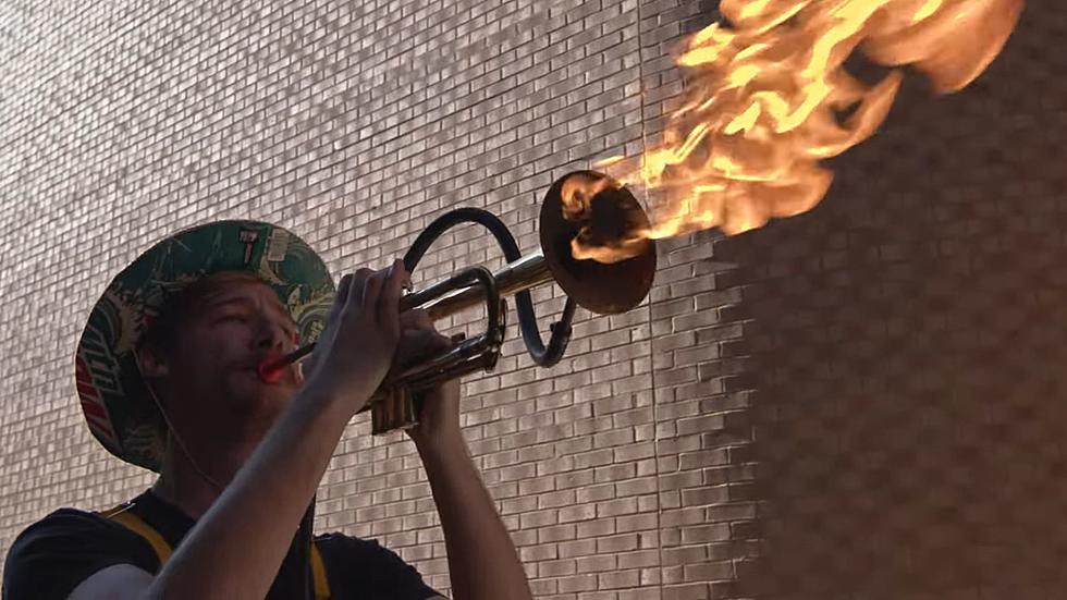 Michigan Tech Has Flaming Trumpets In Their Pep Band