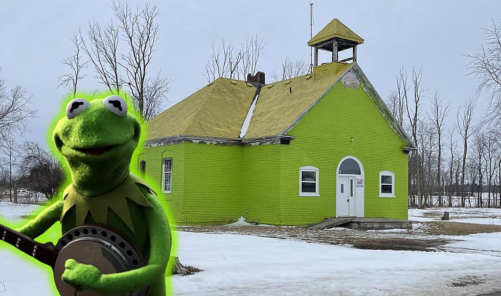 Owner of Old School In Standish Paints Building Kermit The Frog Green