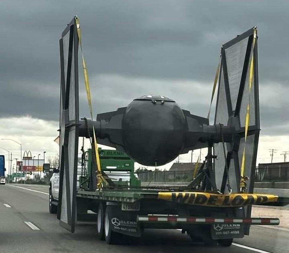 Giant Star Wars Replica TIE Fighter Seen Trailered Near Detroit