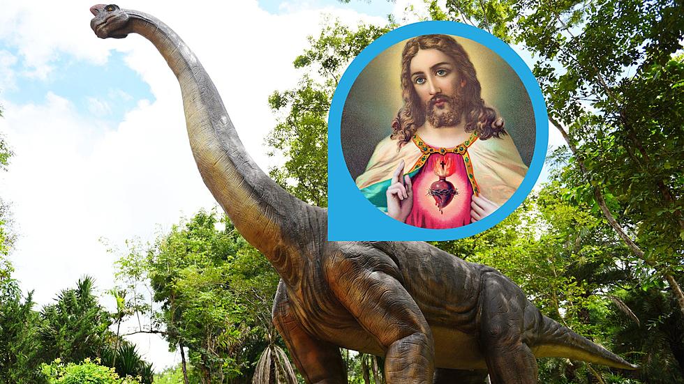 Why is Jesus Christ Inside This Dinosaur Sculpture in Ossineke?