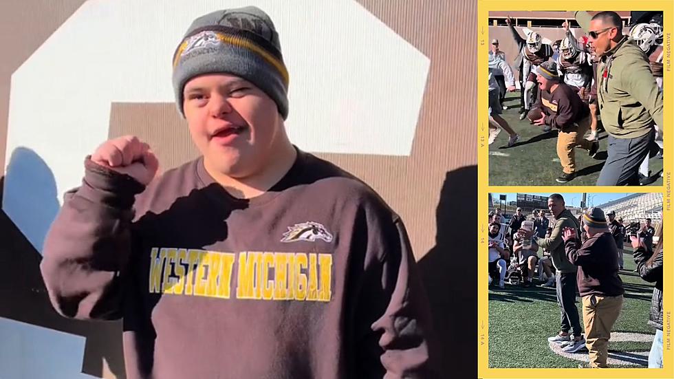 WMU Football's Biggest Fan Has His Day With The Team at Waldo