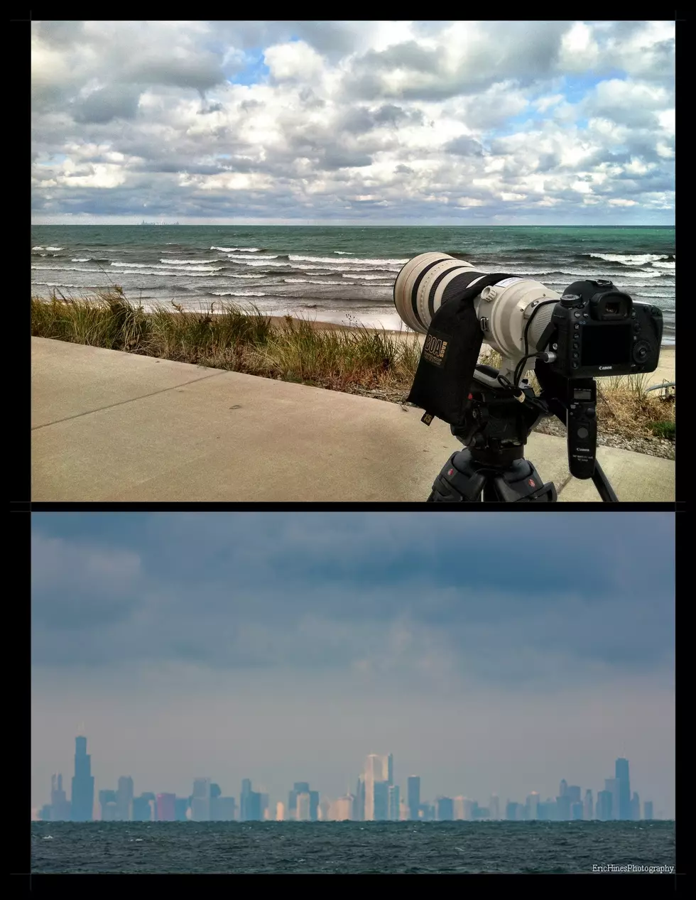 Chicago Skyline from Across Lake Michigan