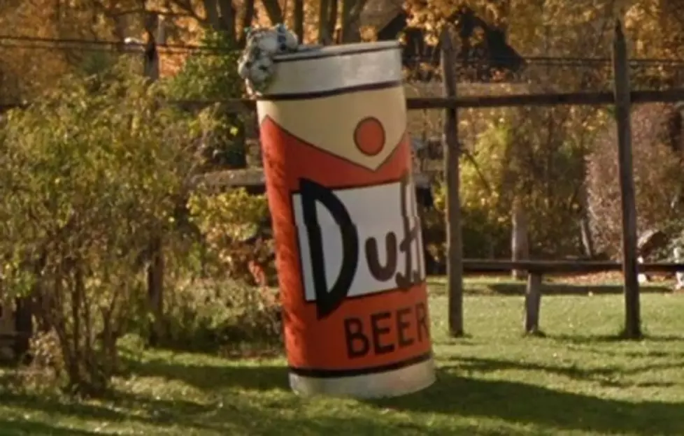 ROADSIDE MICHIGAN: Giant Can of Duff Beer & Pack of Cigarettes