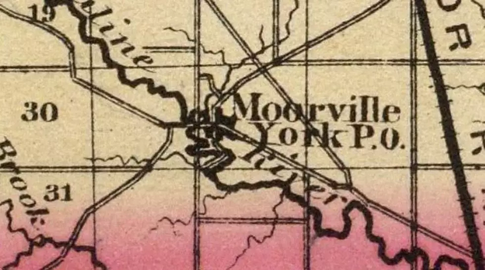 1873 MAP LISTS BOTH 'MOORVILLE' AND YORK