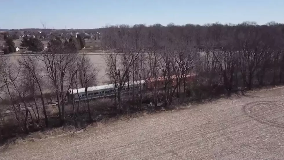 Abandoned Train Cars on a Deserted Railroad Track: Charlotte, Michigan