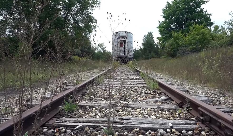 A Silver Streak of Abandoned Rail Cars Sits in Yuma, Michigan