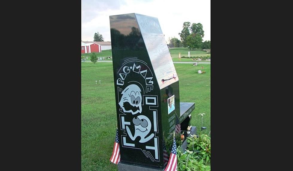 The Pac-Man Grave Marker in Clio, Michigan