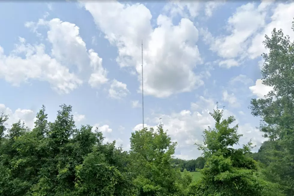 A Google Earth view of the WEYI tower