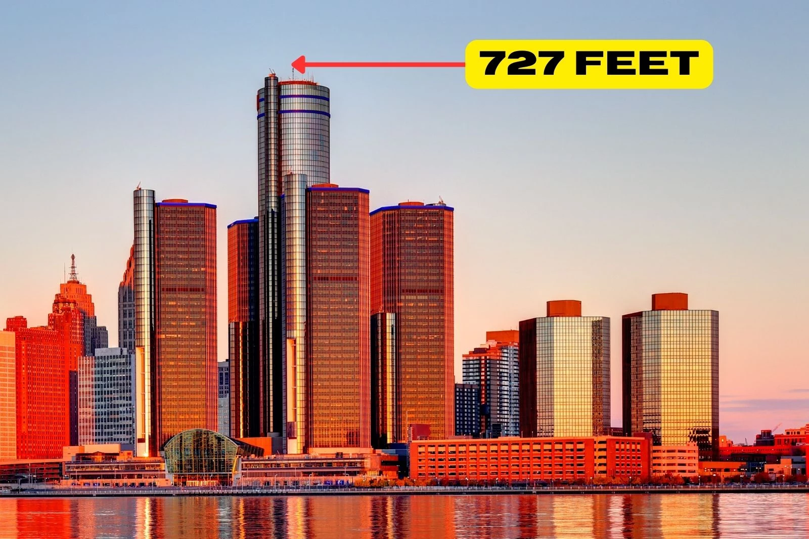 Detroit tallest building, the Renaissance Center