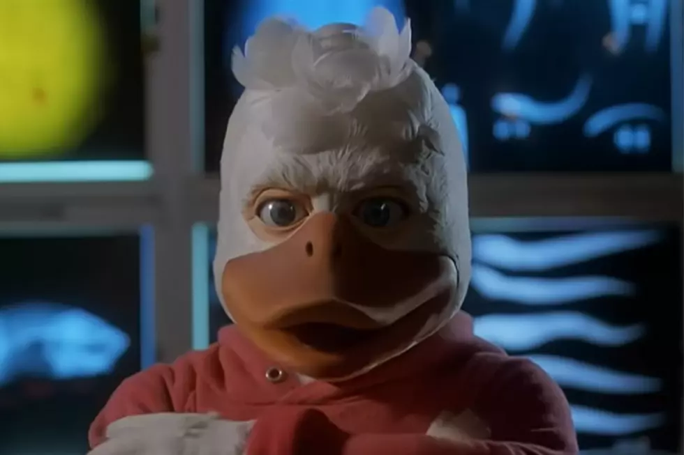 The character Howard the Duck, from the 1986 Lucasfilm movie is seen.