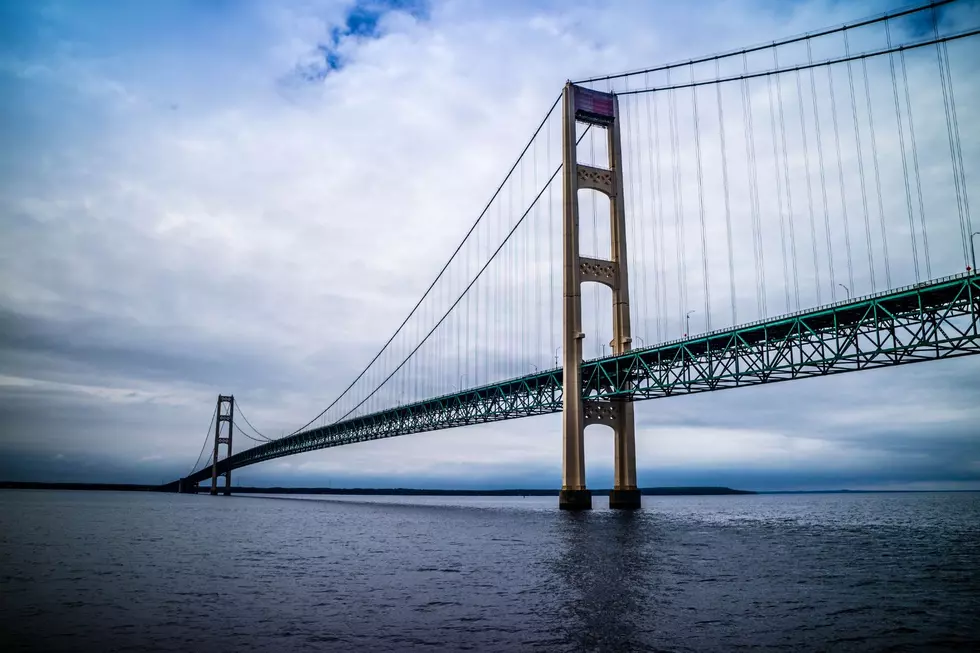 The Mackinac Bridge is seen