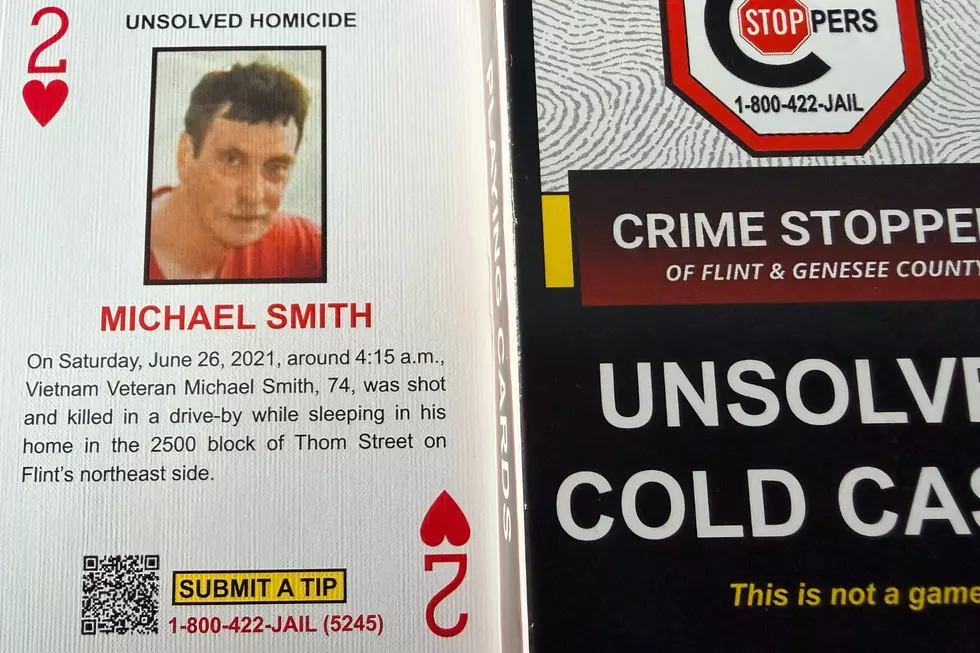 The two of hearts, Michael Douglas Smith, in Crime Stoppers of Flint and Genesee County's Unsolved Cold Cases deck.