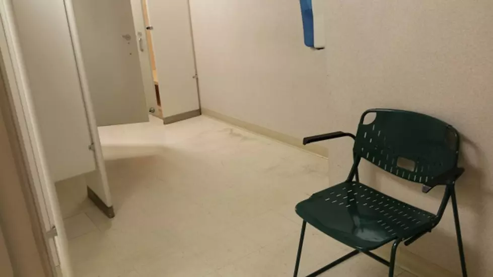 A Chair Mysteriously Appeared in the Women’s Bathroom Here – Theories?