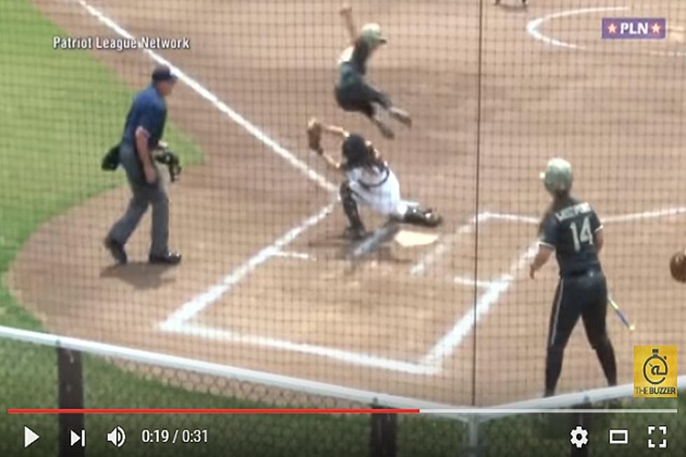 Must See: Army Softball Player Defies Gravity, Avoids Tag