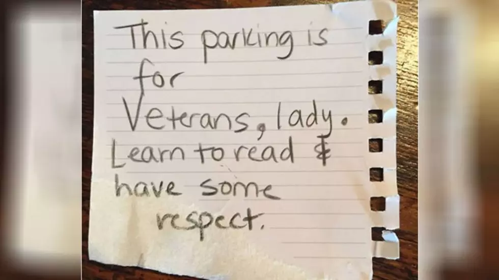 Nasty Note Left on Veteran’s Car