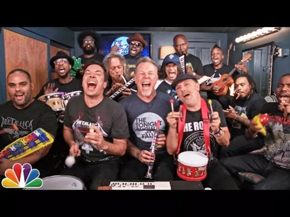 Jimmy Fallon, Metallica and The Roots Rock Out Enter Sandman