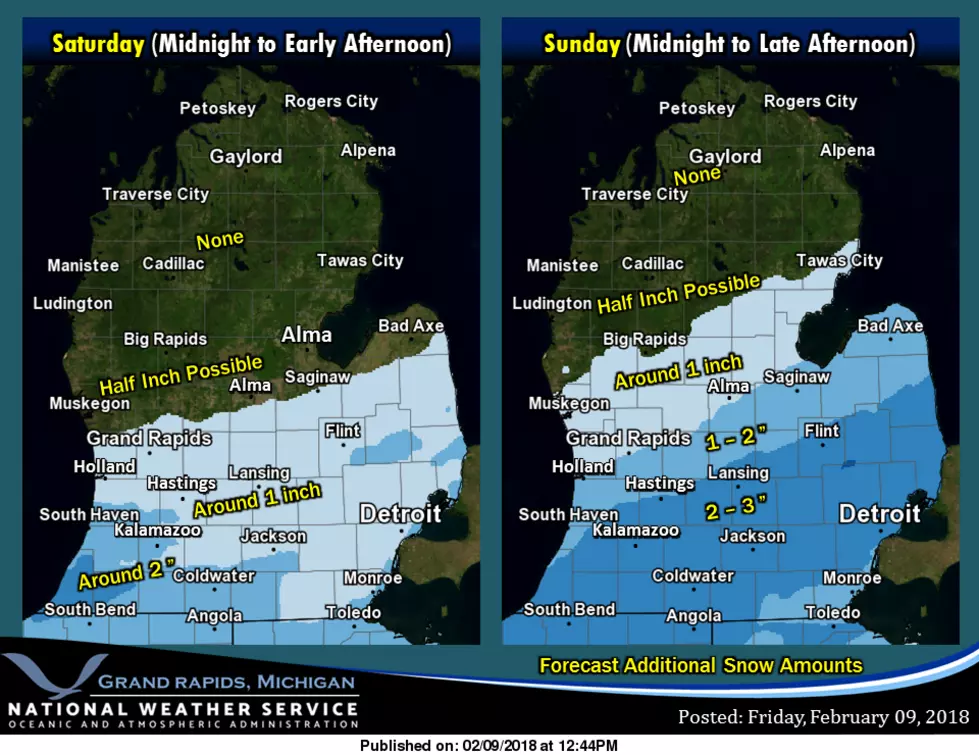 Additional Weekend Snow Accumulation Most Likely In Southern Michigan
