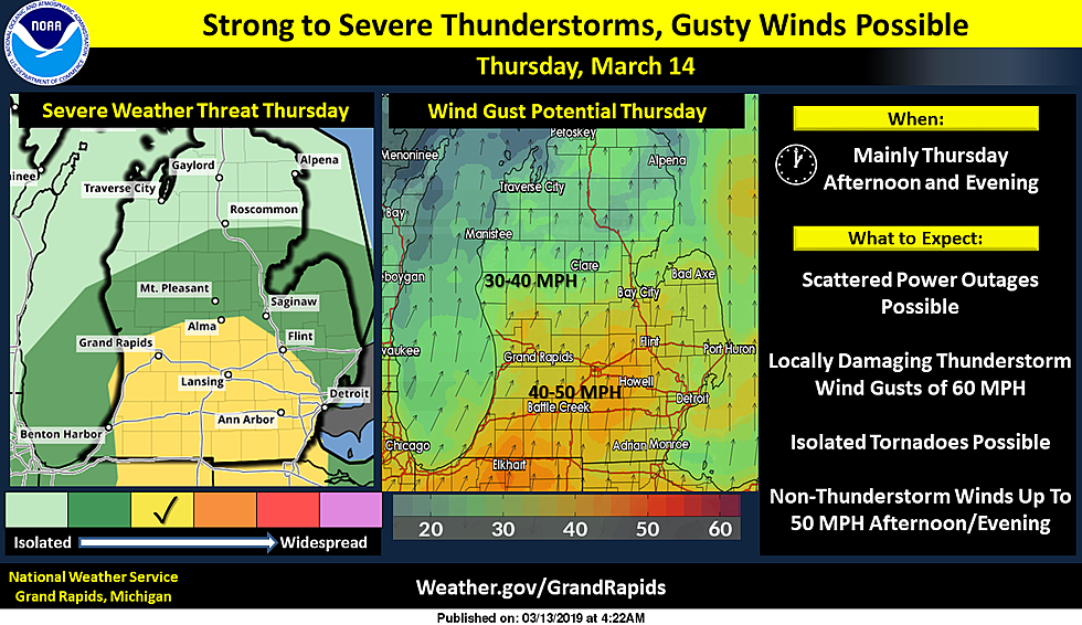 Severe Weather and Tornado Chances Increase For Lansing Area Thursday