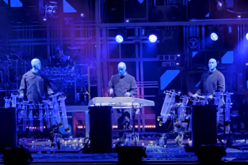 Photo via YouTube (Blue Man Group)