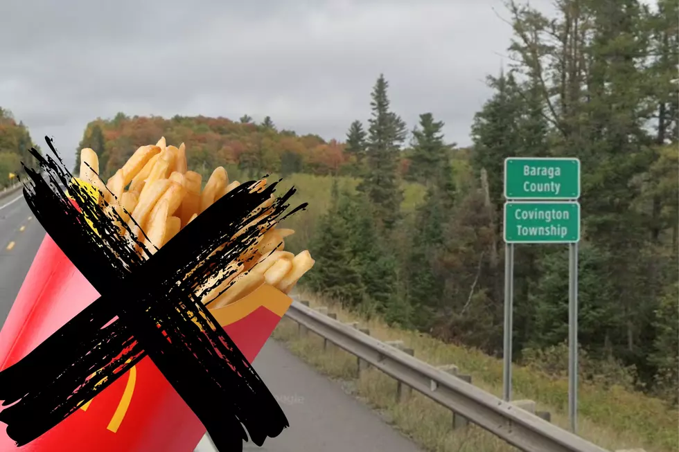 There are no McDonald's restaurants in Baraga County, Michigan. Photos via Canva and GoogleMaps