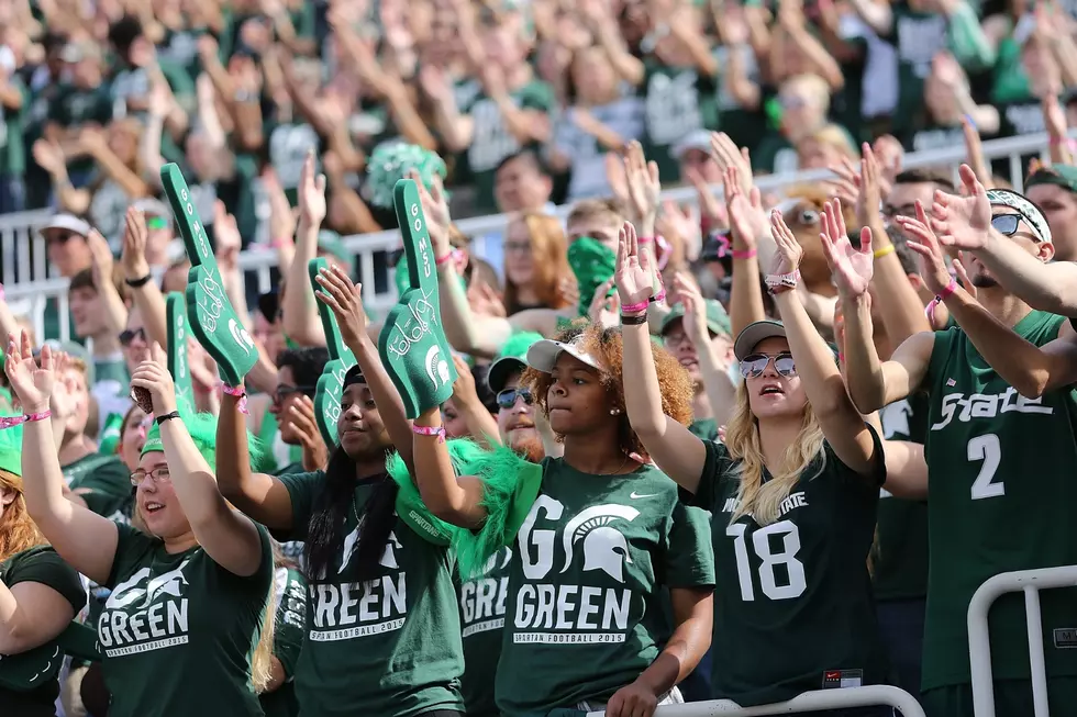 Michigan State fans root for the Spartans in East Lansing. (Photo via Getty Images North America)