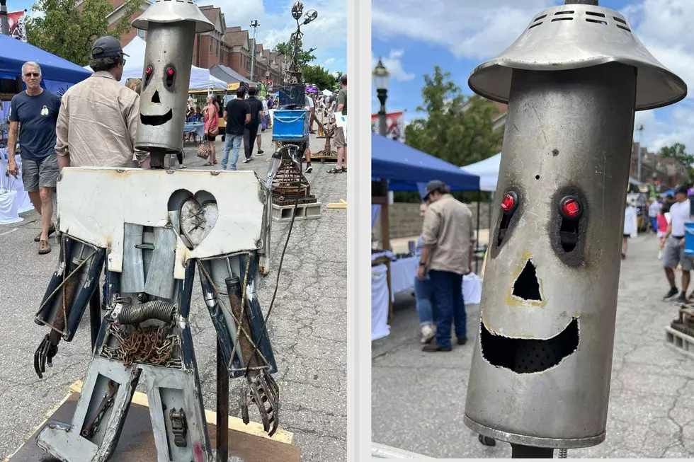 Artist Anthony Zertuche and his father Michael Escamilla created "Scrap Operation". (Photo via JR, Townsquare Media Lansing)