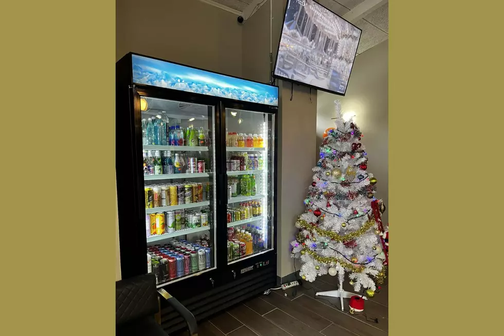 Naing Myanmar Family Restaurant reopened dine-in area, inside look - Beverage cooler and Christmas tree