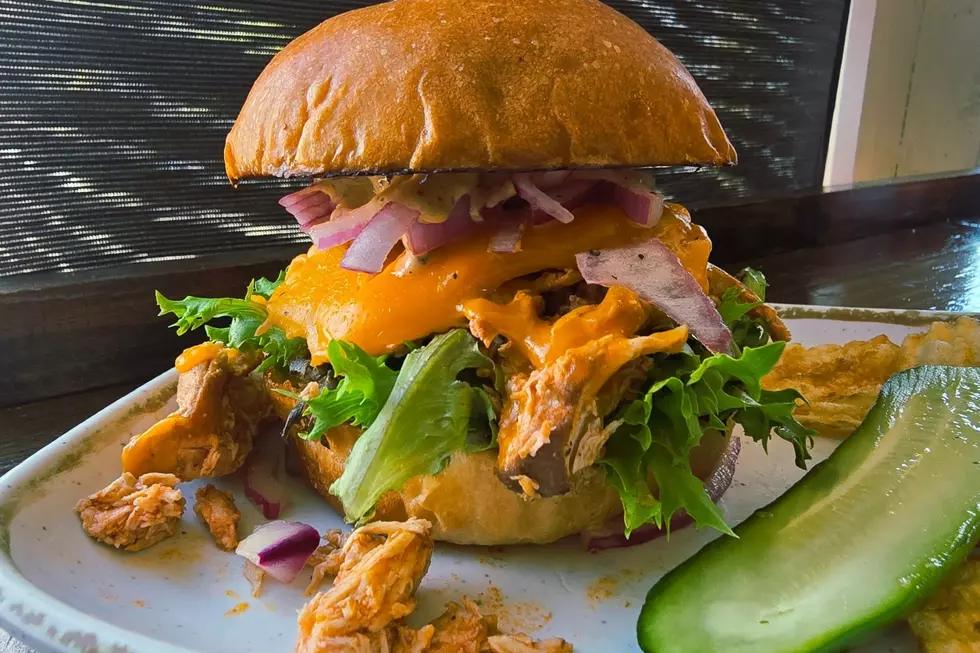 How delicious does the House Smoked & Pulled Chicken Sandwich at Mudgie's look? (Credit: Mudgie's Deli & Wine Bar via Facebook)