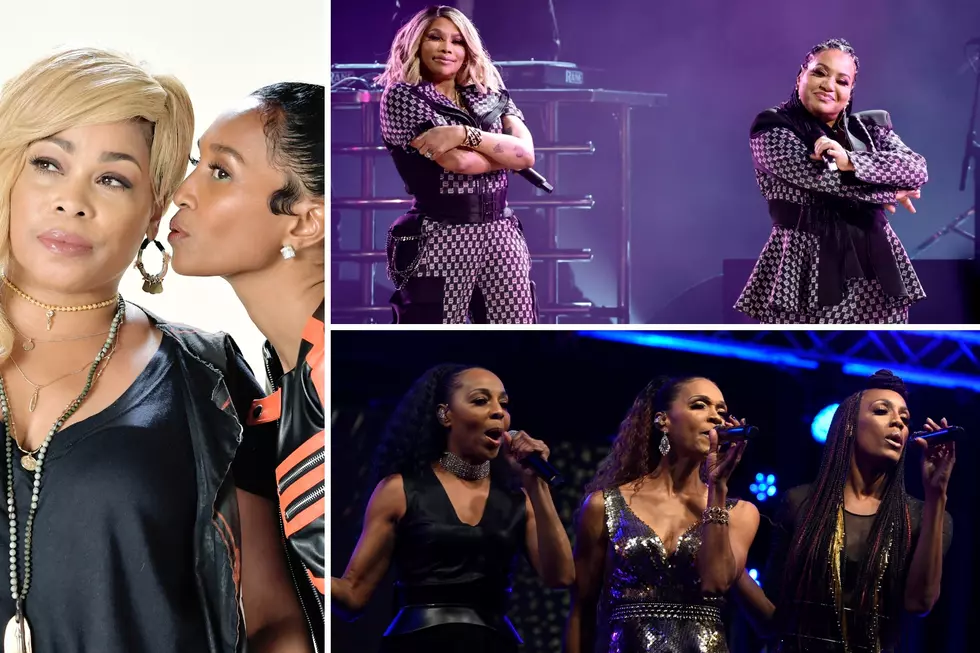 TLC (left), Salt-N-Pepa (top right), and En Vogue. (Photos via Getty Images North America)