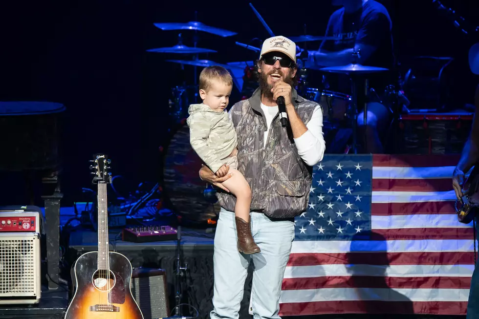 Chris Janson and his grandson at Jackson's Potter Center on October 4, 2026. (Photo via John Reasoner)