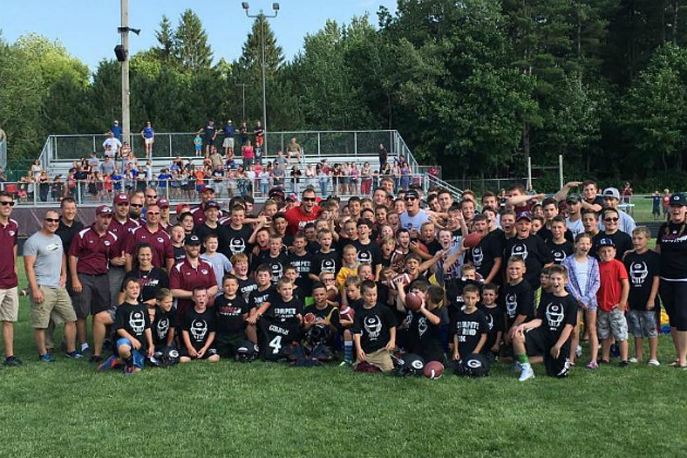 Gronk & Older Brother Gordie Visited Gorham Youth Football Yesterday