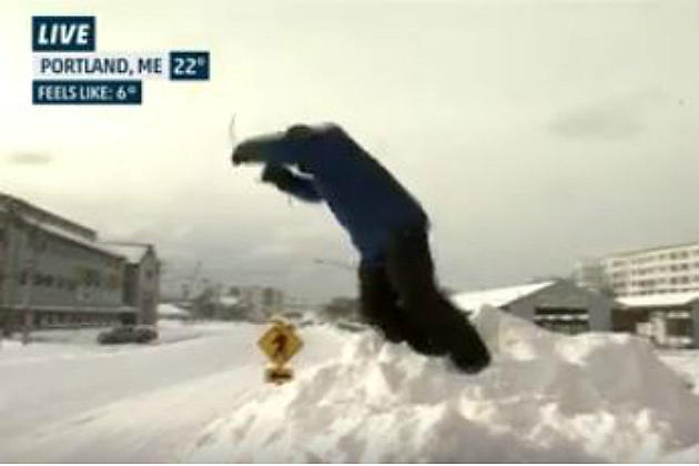 Jim Cantore Flipped Over A Snowbank When He Was In Portland Last Week