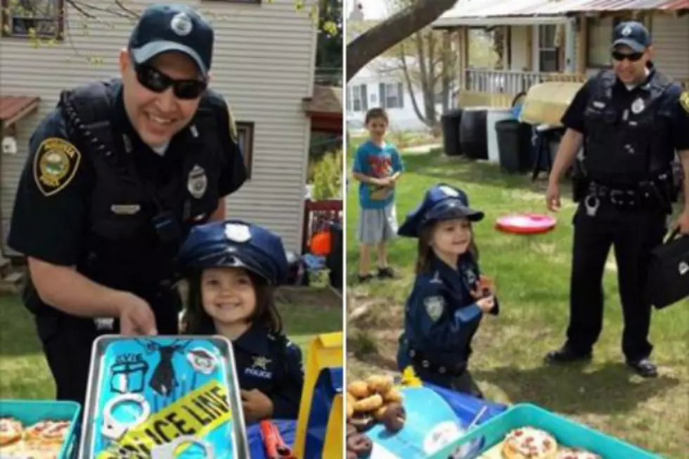 Police Officer Surprises Maine Girl at Her Birthday Party