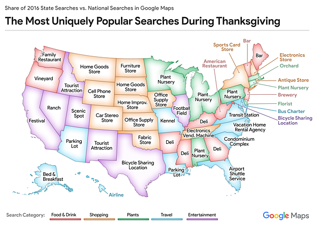 Maine &#038; New Hampshire&#8217;s Most Popular Google Searches During Thanksgiving