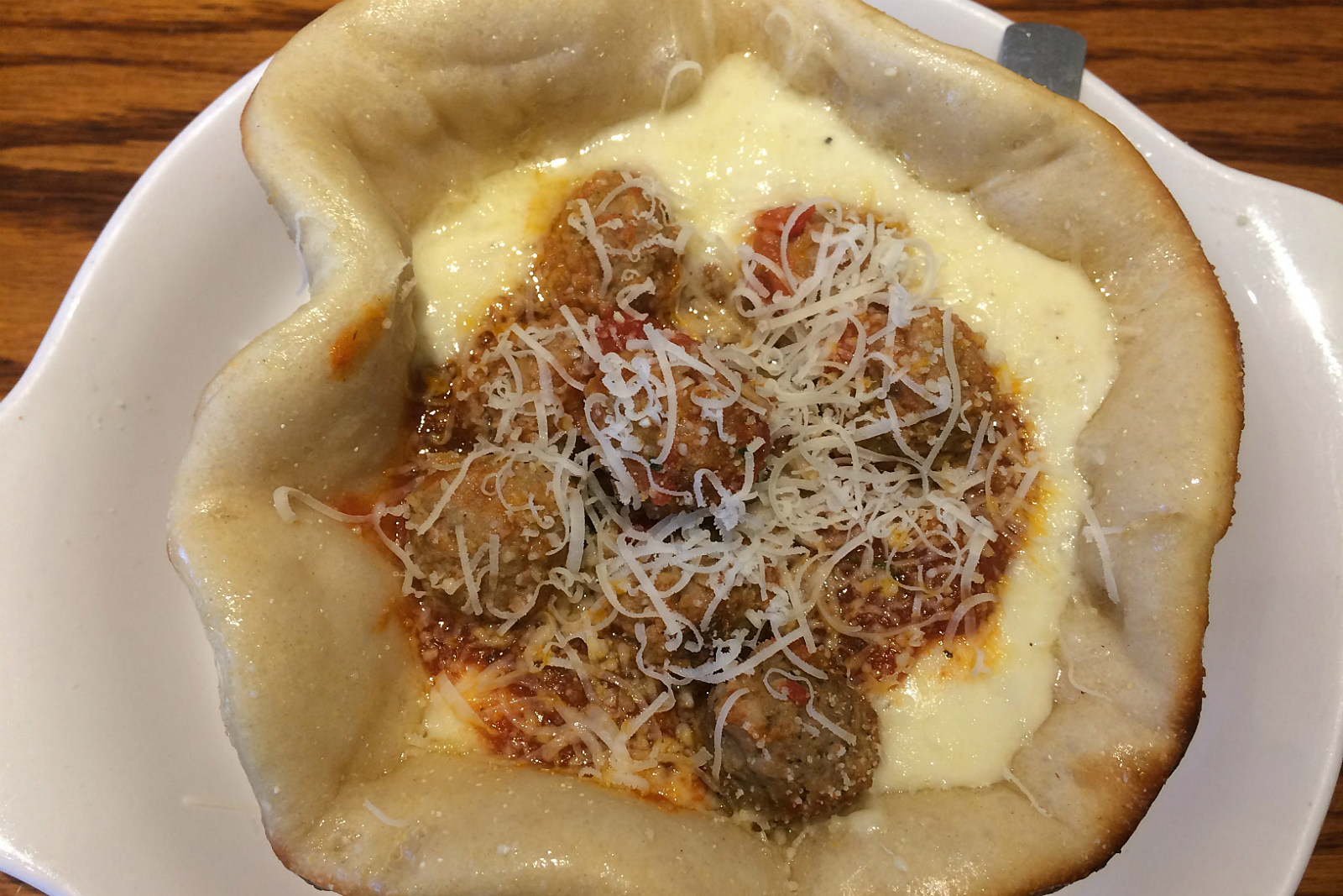 Aj Reviews The Olive Garden Meatball Pizza Bowl