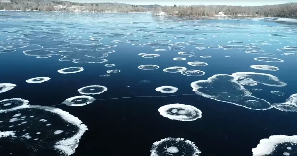 VIDEO: Rare Ice Formation Across Maine Lake