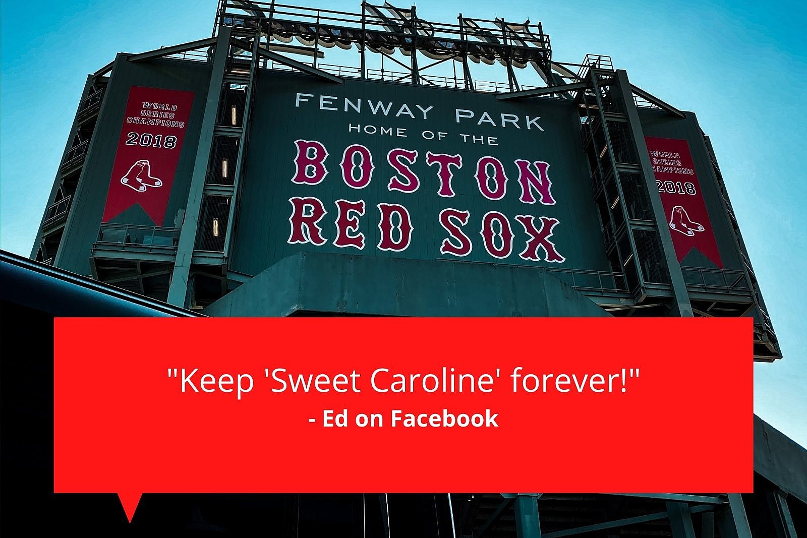 New England Reacts to Sox Fan Request to Ditch 'Sweet Caroline