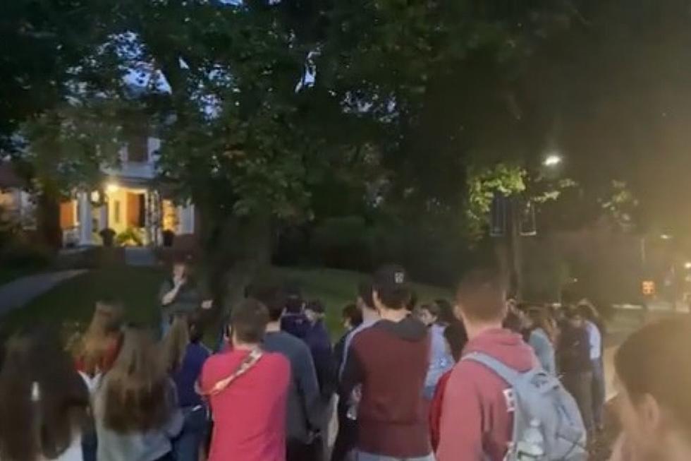 University of New Hampshire Students Band Together in Protest Outside President’s House
