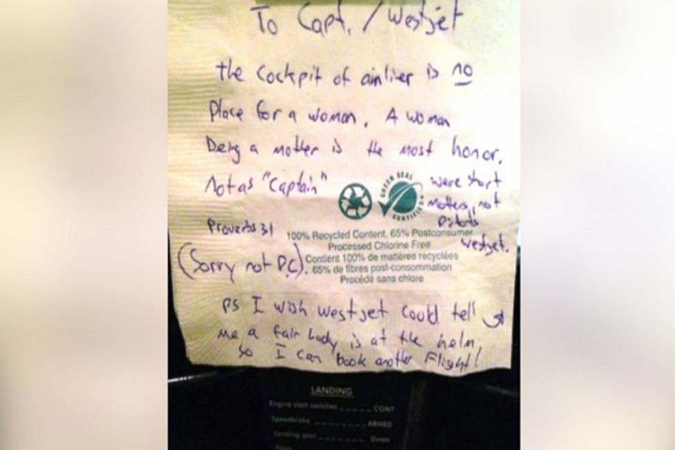 What is With All the Nasty Notes Lately? Check Out This Sexist Napkin Note!