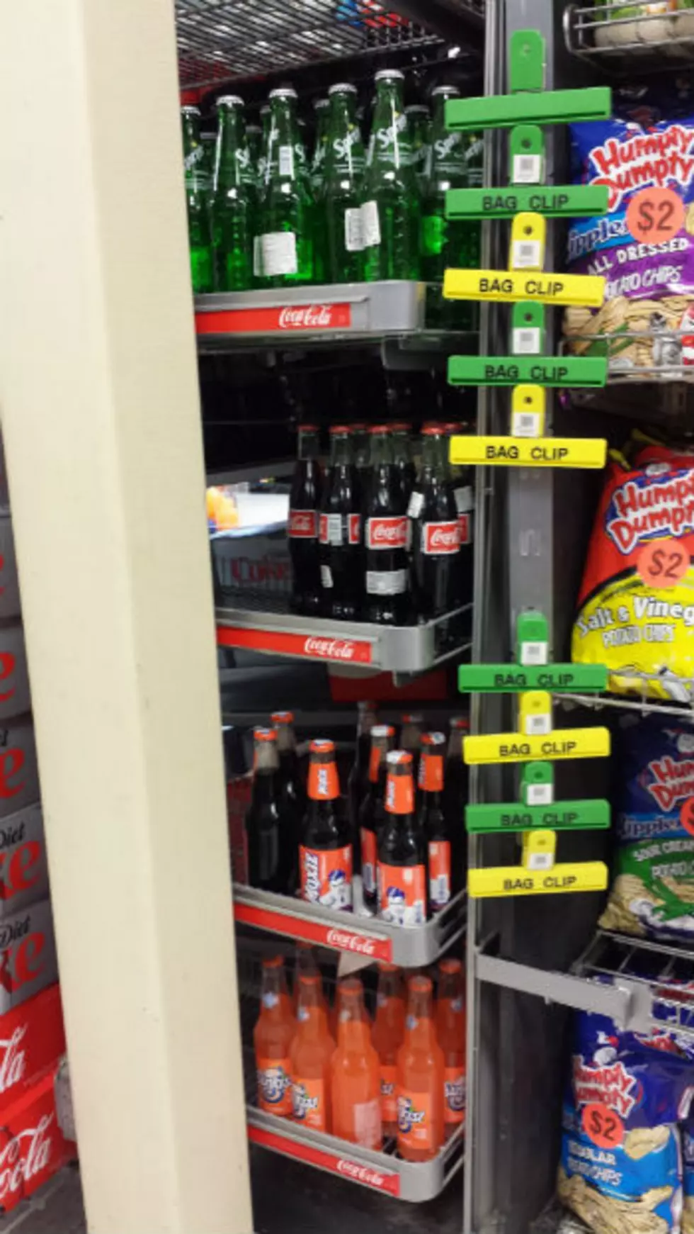 Glass bottles of soda at Food City in Bridgton