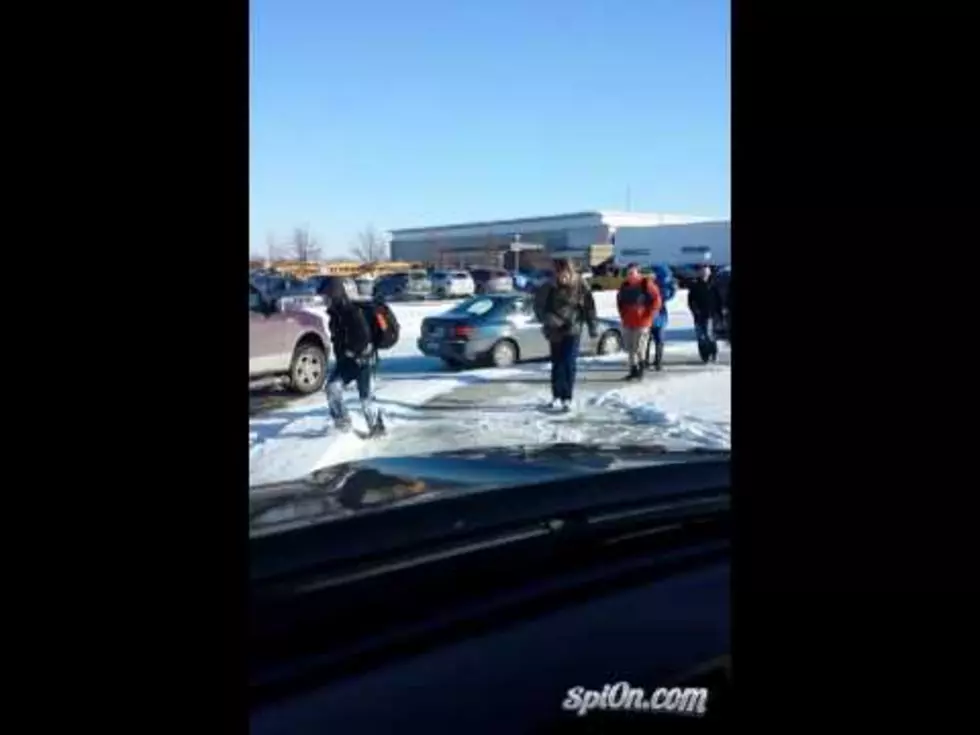 Dad Laughs At School Kids Falling On Ice And So Will You [VIDEO]