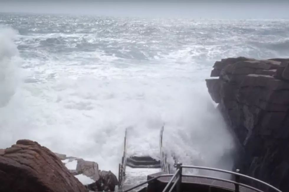 Massive Waves Completely Drench Thunder Hole Viewing Point