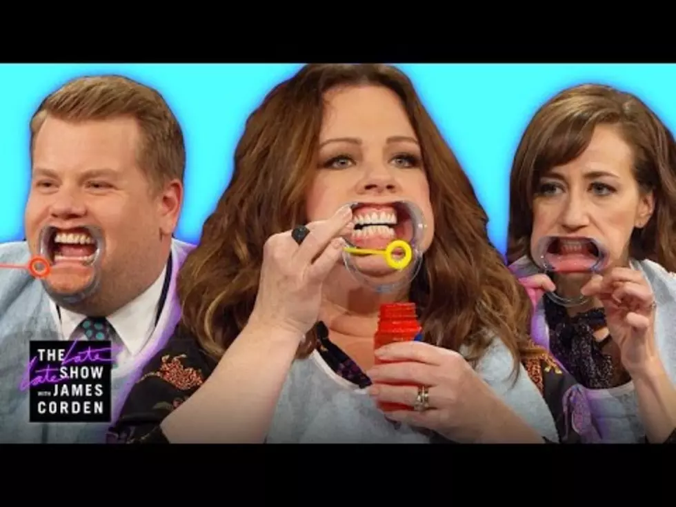 WATCH: James Corden Talks To Melissa McCarthy While Wearing Mouth Guards [VIDEO]